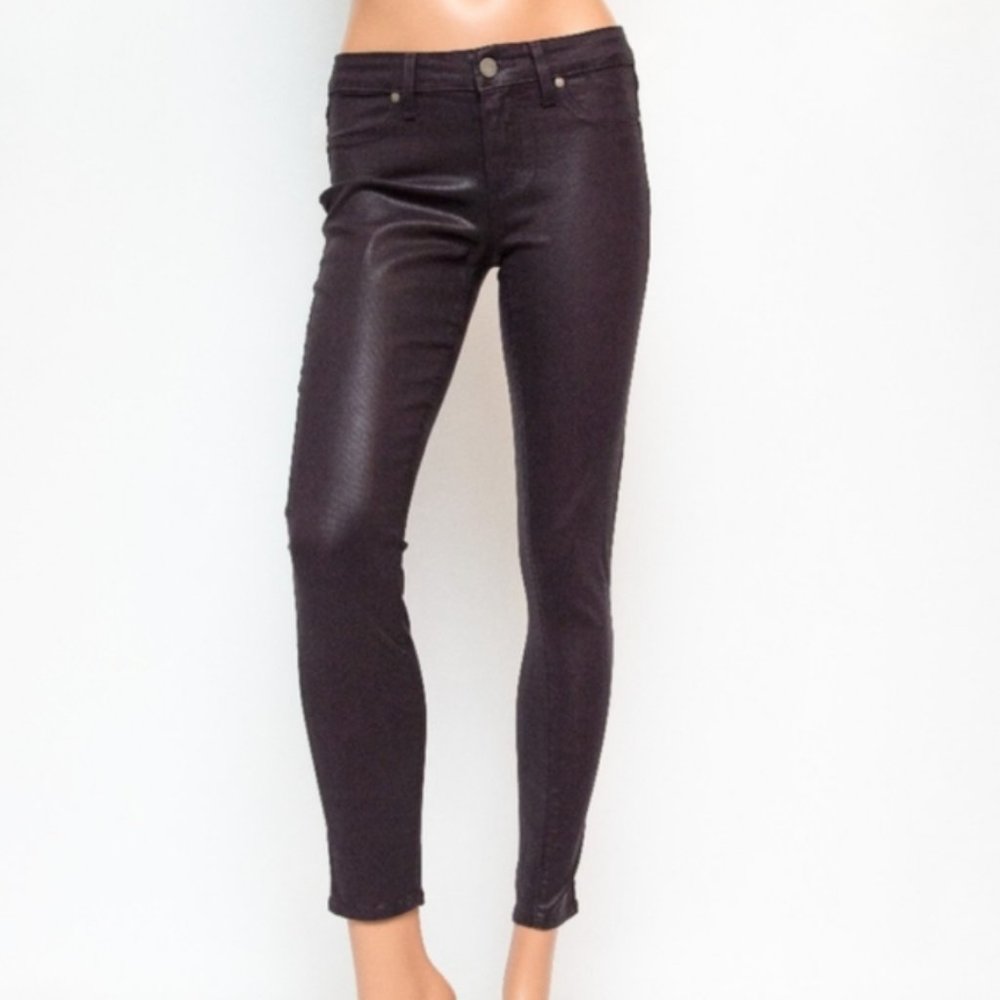 Paige Verdugo Ankle Rhubarb Coated Pants